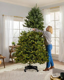 Árvore de Natal Verde Premium com Galhos Articulados, Suporte Metálico com Rodinhas e Micro LEDs Embutidos